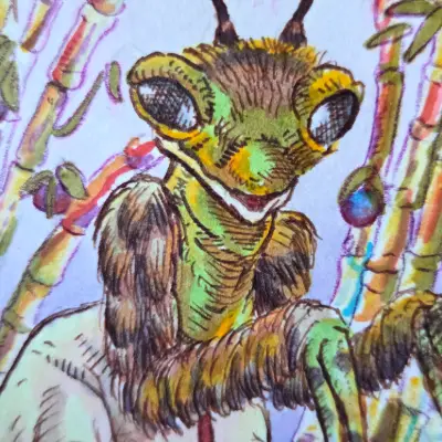 The Glassmakers aceo art card thumbnail 2