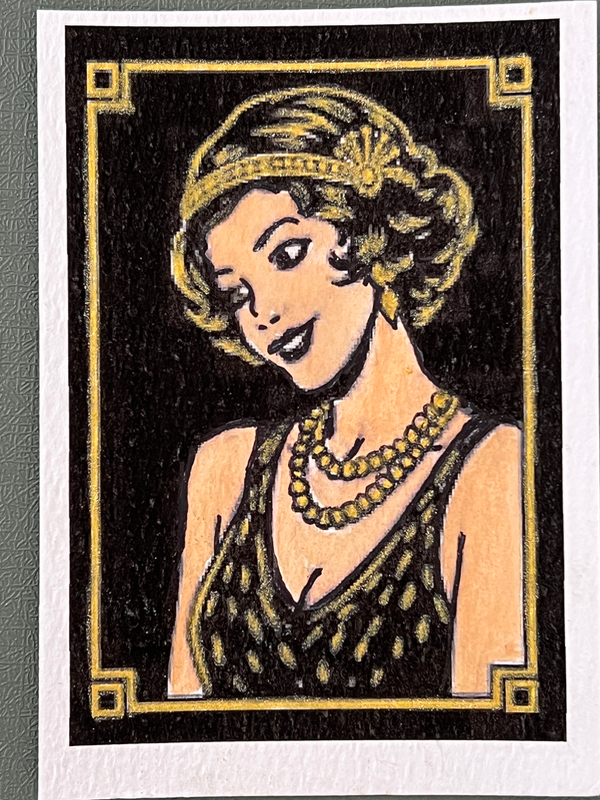 Classy Girl #4 aceo art card