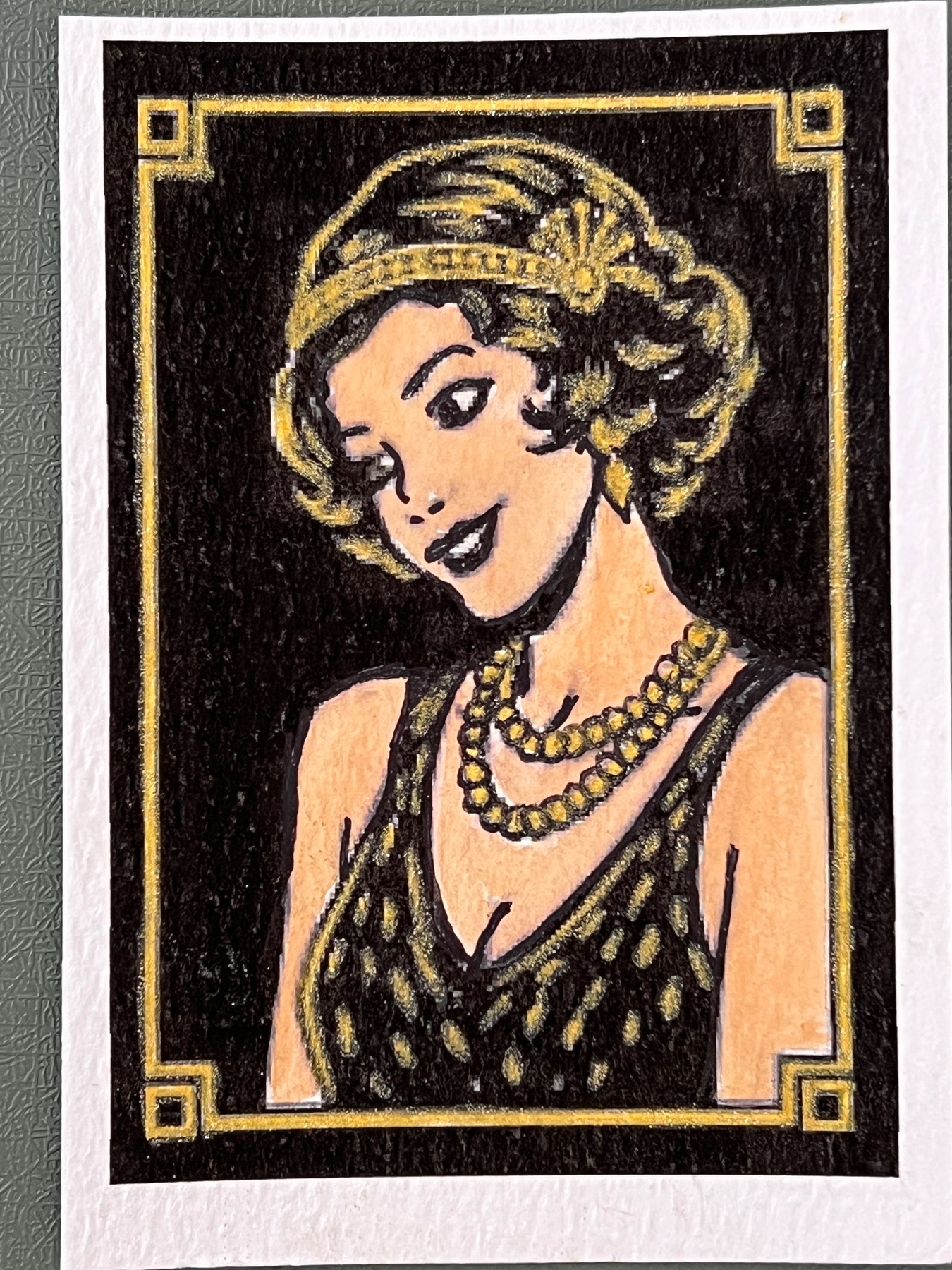 Classy Girl #4 aceo art card