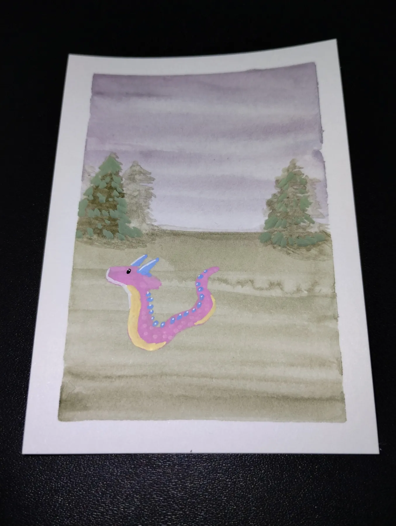 Forest Fog aceo art card