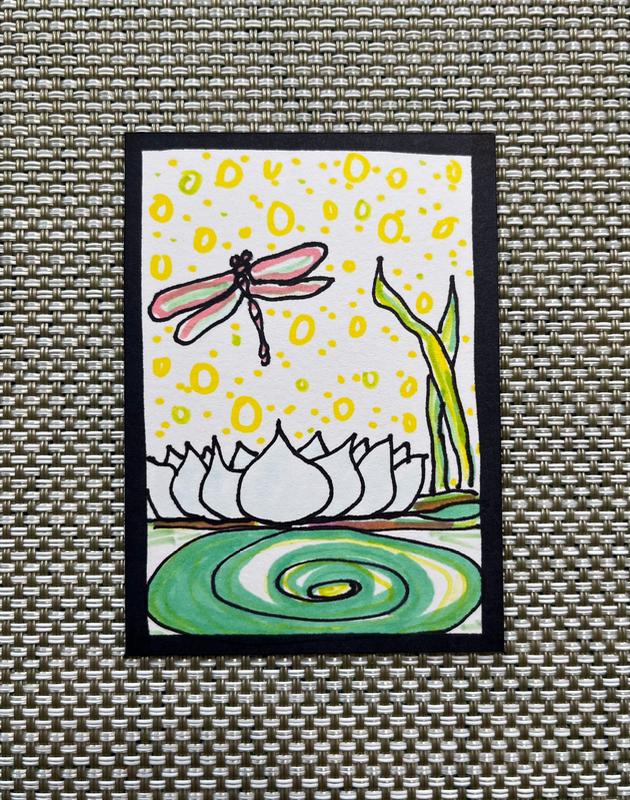 “Calm” aceo art card