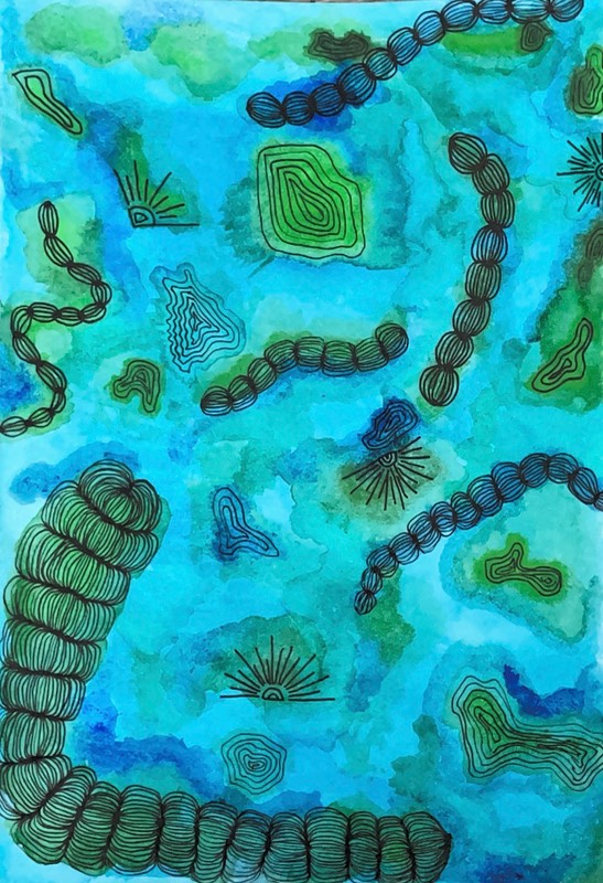 Germs aceo art card