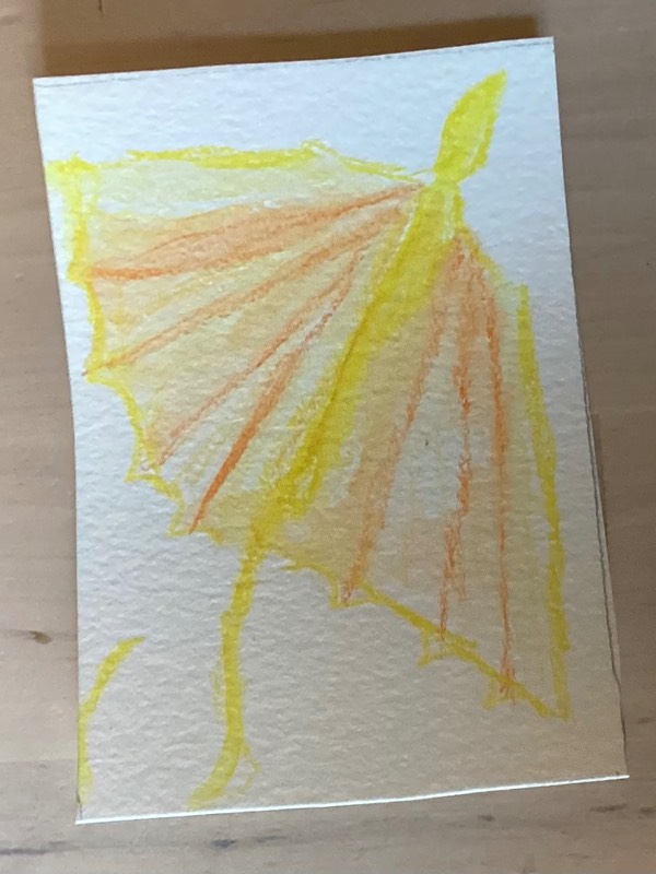 Watercolor dragon 2/5 aceo art card