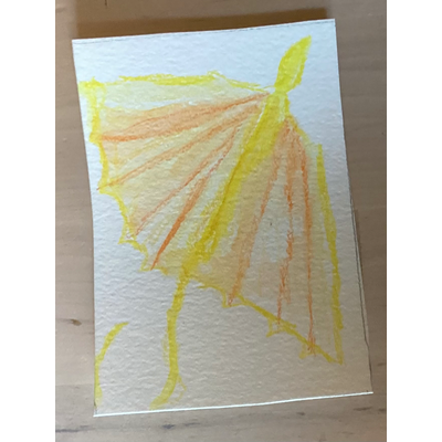 Watercolor dragon 2/5 aceo art card thumbnail 1