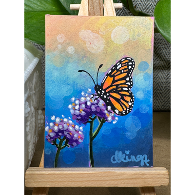 Sunlit Pause aceo art card thumbnail 2