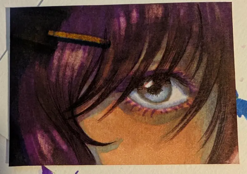 Gaze aceo art card