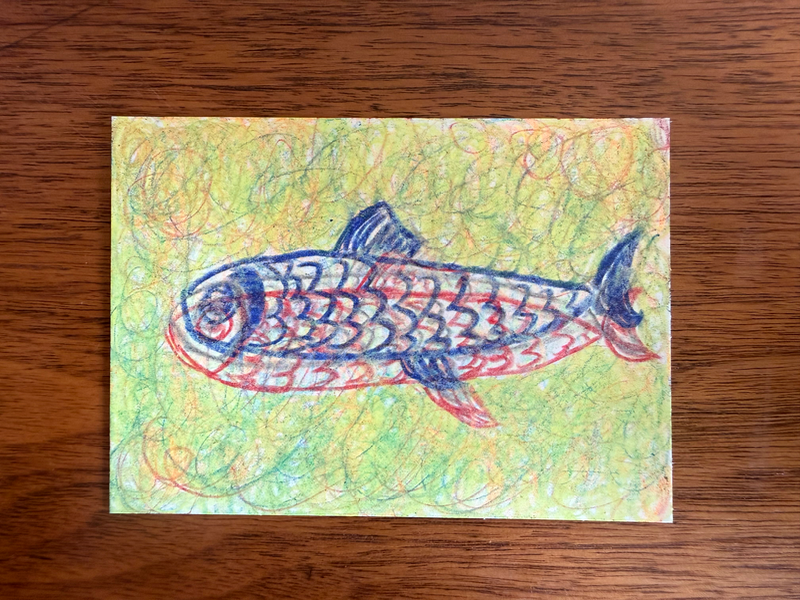 Fish Out Of Water aceo art card