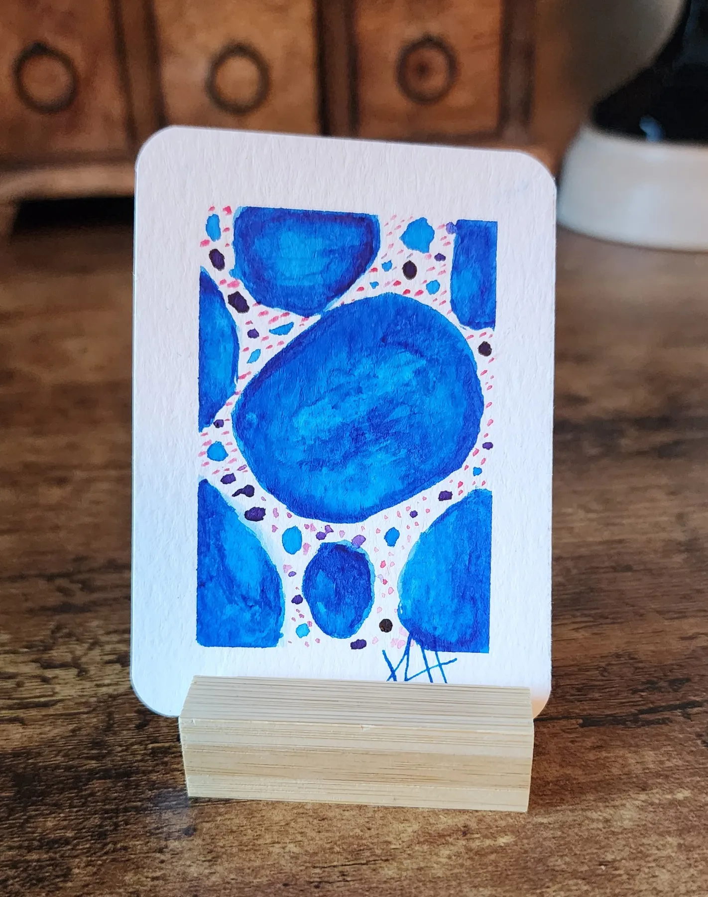 Abstract Dots aceo art card