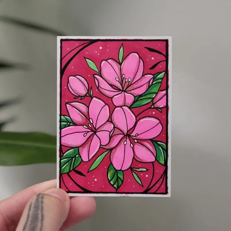 Cupid's Flower Bundle aceo art card