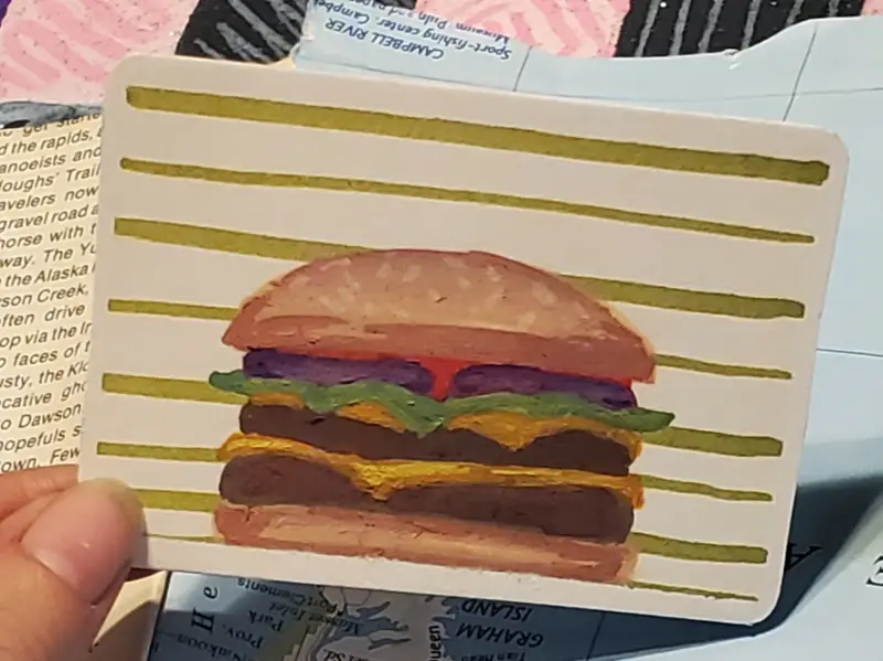Burger Boy aceo art card