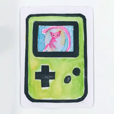 Gameboy Memories - Mew aceo art card thumbnail 2