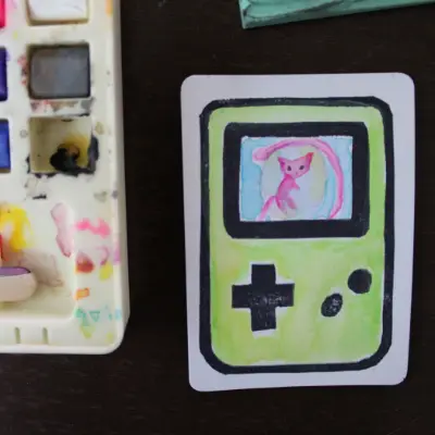 Gameboy Memories - Mew aceo art card thumbnail 1