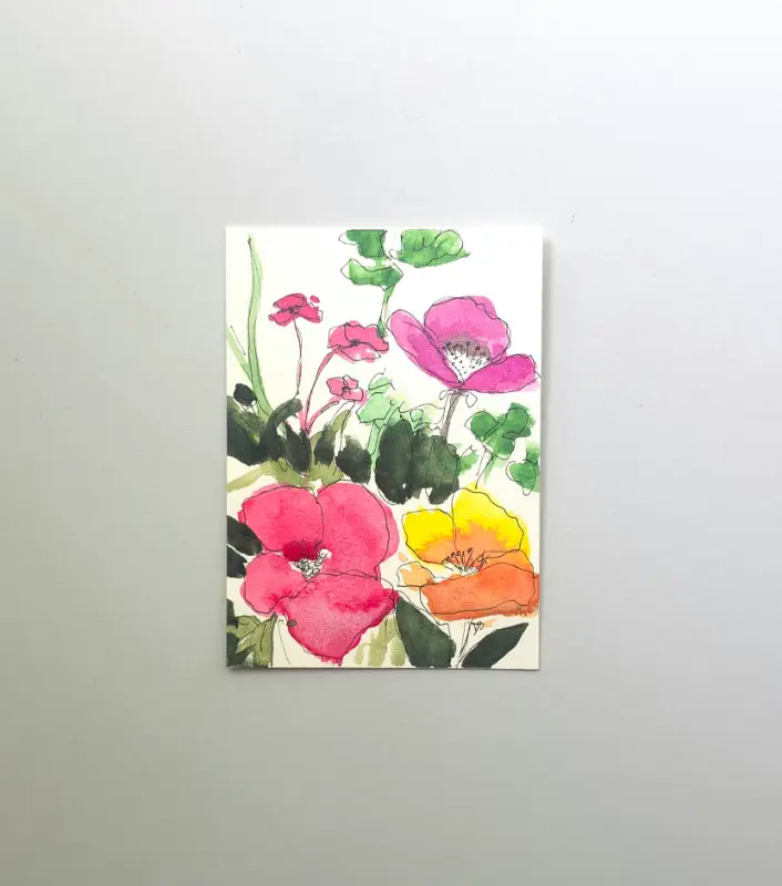 Summer Wildflowers aceo art card