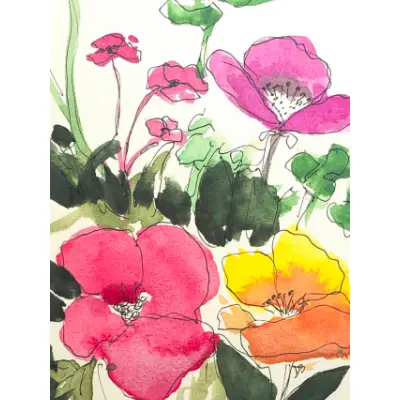 Summer Wildflowers aceo art card thumbnail 2
