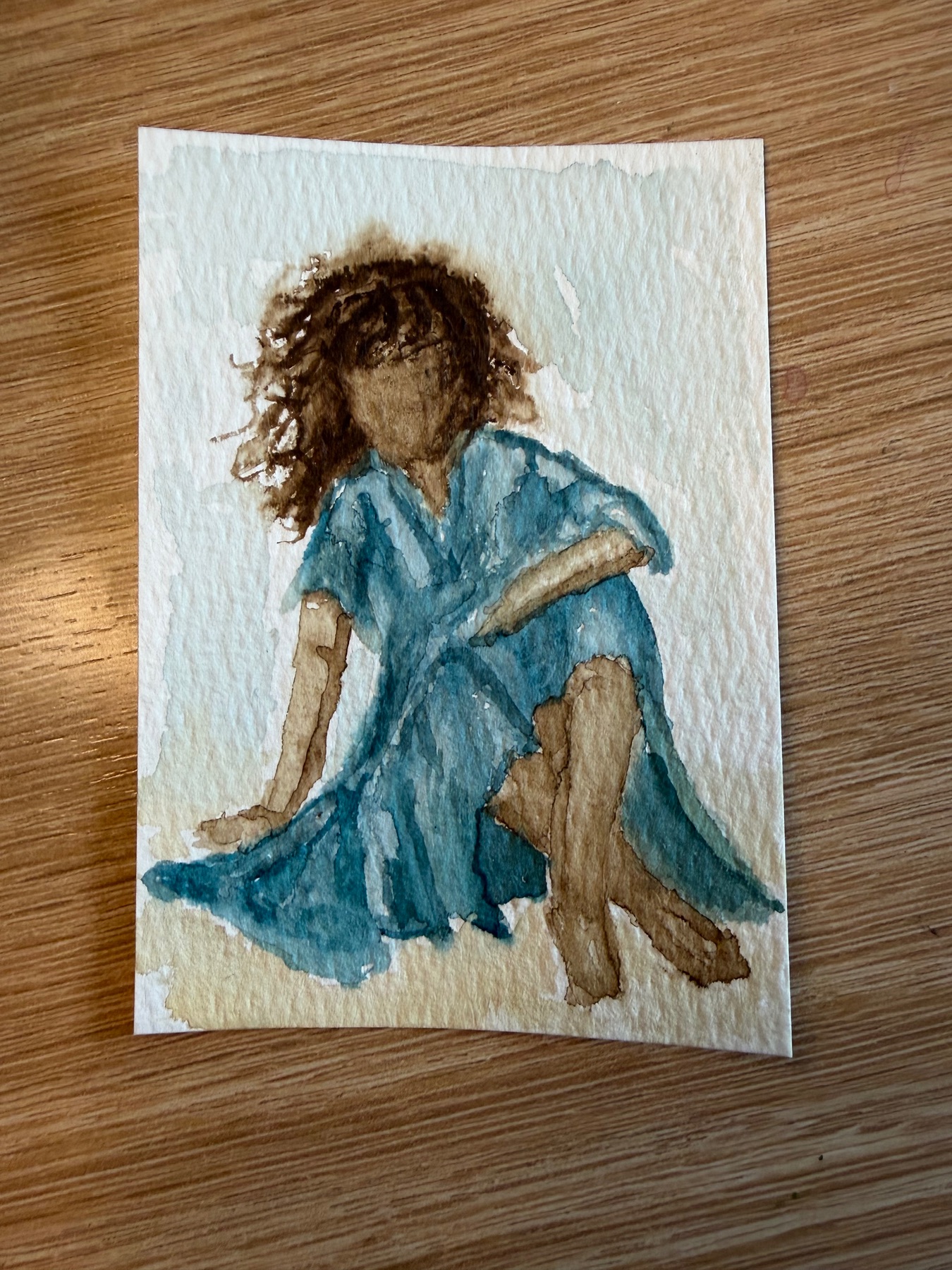 Windblown aceo art card