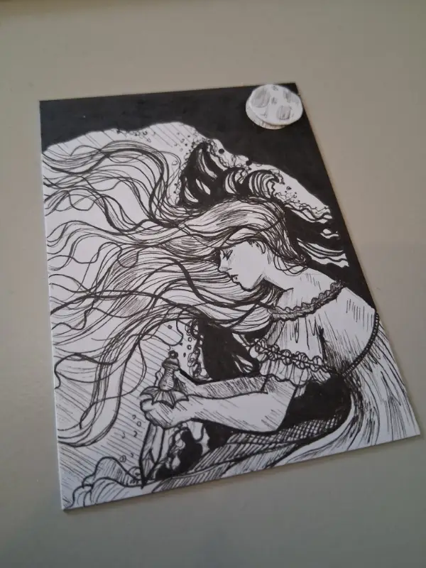 A Mermaid's Choice aceo art card