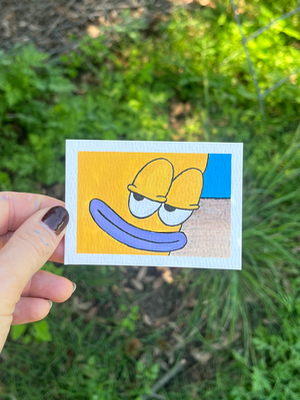 Smug Fish Boy aceo art card thumbnail 1