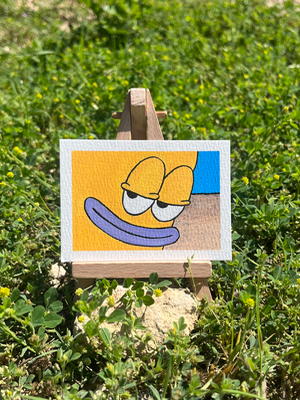 Smug Fish Boy aceo art card thumbnail 2