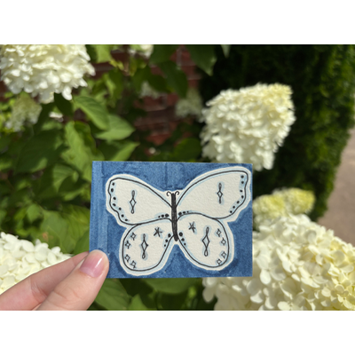 Blue Butterfly 1/6 aceo art card thumbnail 2