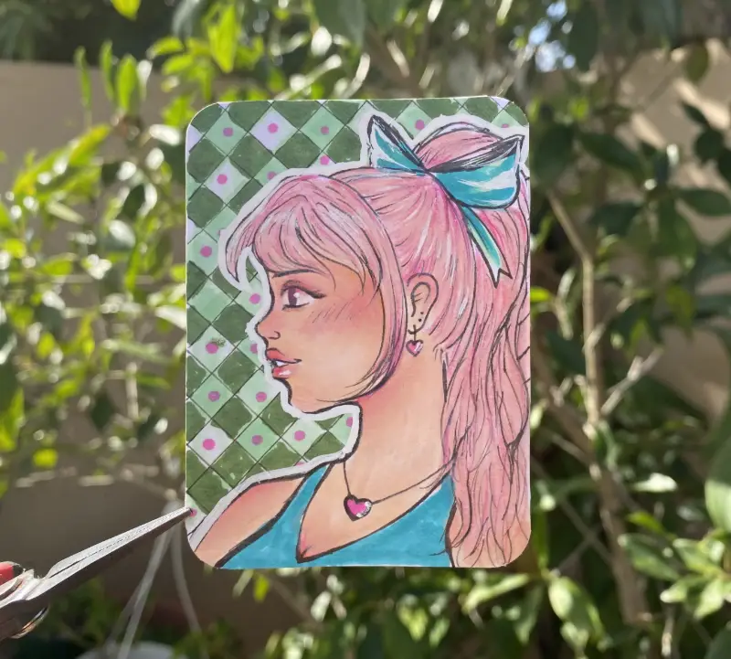 Spring Mia aceo art card