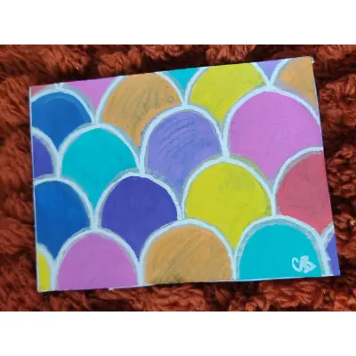Magic Mermaid aceo art card thumbnail 1