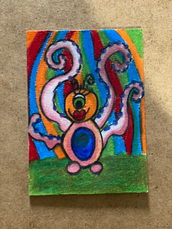Alien Octo aceo art card