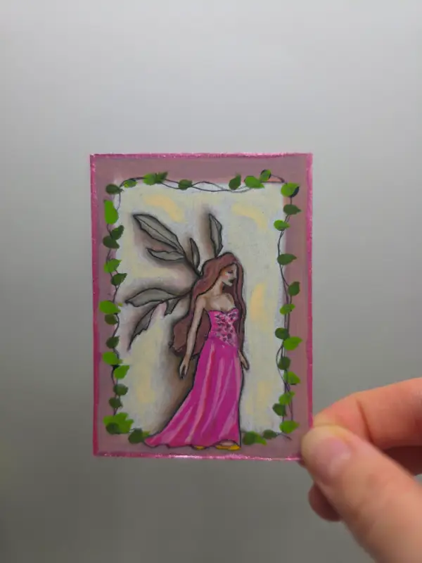 "Spring Fever" - A Fairy Portrait aceo art card