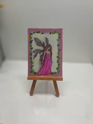 "Spring Fever" - A Fairy Portrait aceo art card thumbnail 2