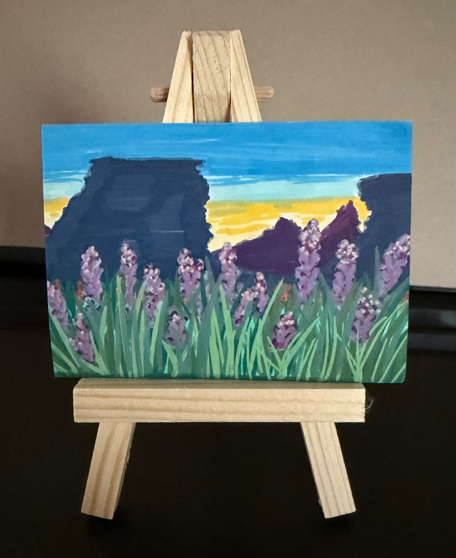 Purple Plateau aceo art card