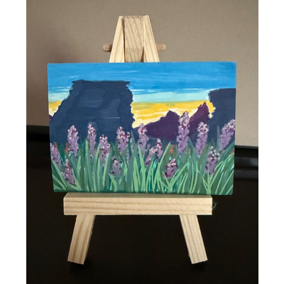 Purple Plateau aceo art card thumbnail 1