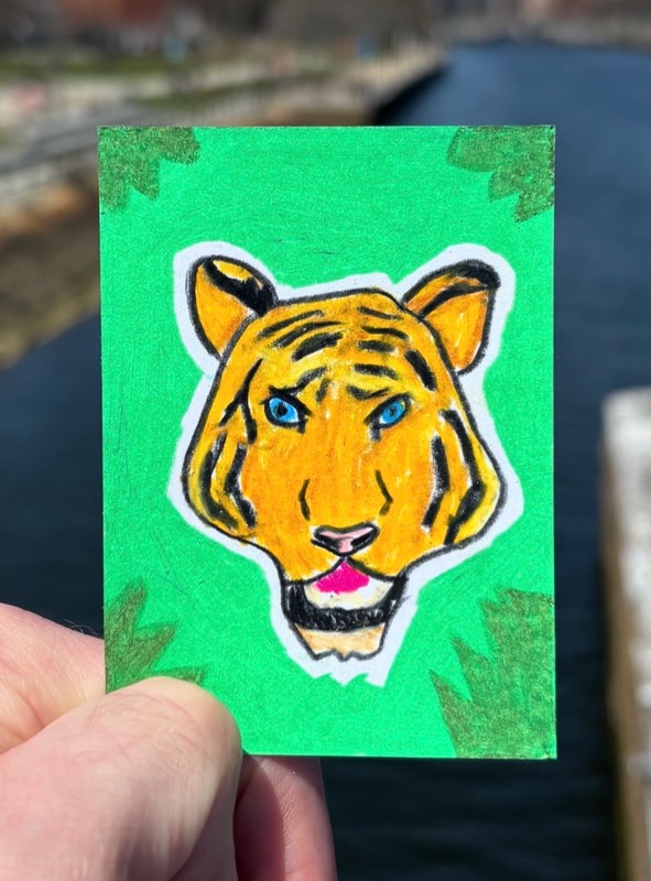 RAWRRRRRR aceo art card