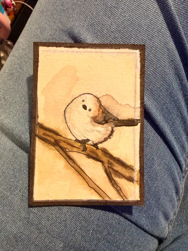 Snow Fairy Bird Collection, 4 of 4 aceo art card