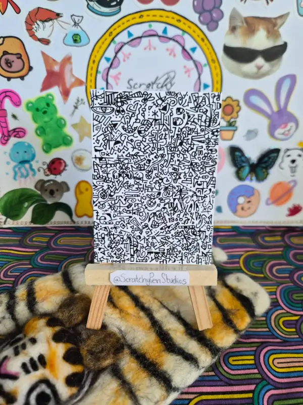 "Enigma" Abstract aceo art card