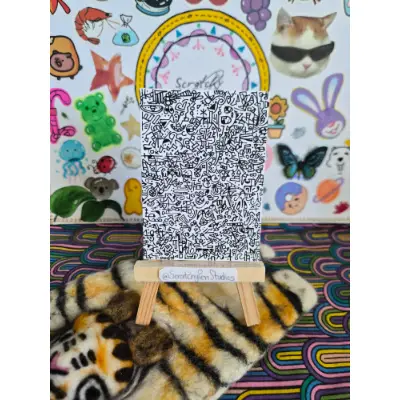 "Enigma" Abstract aceo art card thumbnail 1