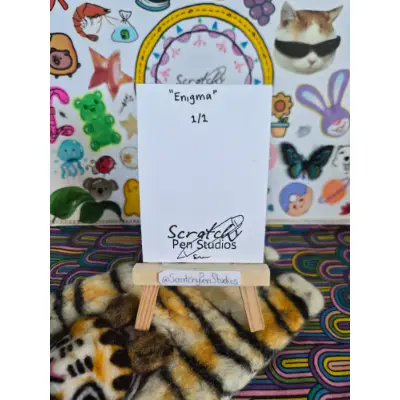 "Enigma" Abstract aceo art card thumbnail 2