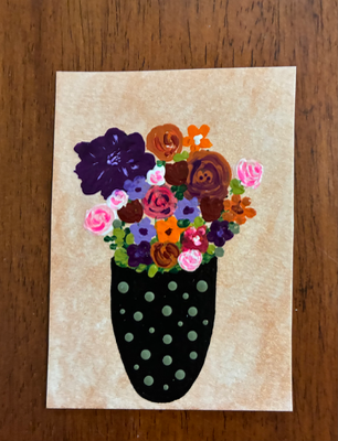 Today’s Bouquet aceo art card thumbnail 2