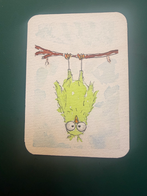 “I Regret Nothing.” aceo art card thumbnail 2