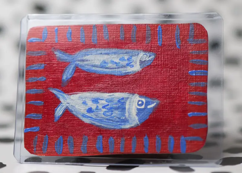 Two Piece aceo art card