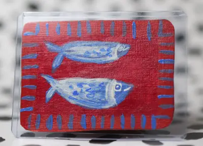 Two Piece aceo art card thumbnail 1