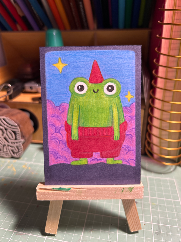 Froggy aceo art card