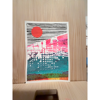 Warm sunset aceo art card thumbnail 2