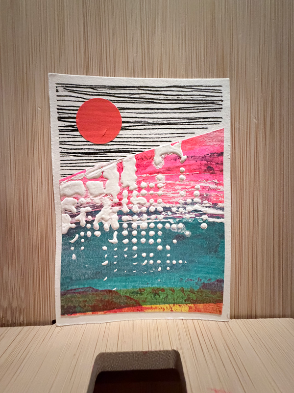 Warm sunset aceo art card