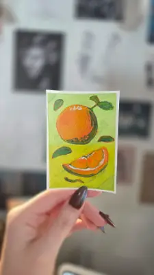 Orange Series - Piece 3 aceo art card thumbnail 1