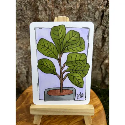Fred the Fig aceo art card thumbnail 2
