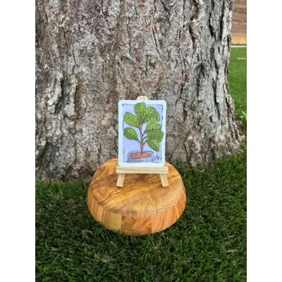 Fred the Fig aceo art card thumbnail 1