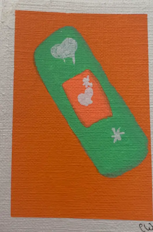 Band-Aid aceo art card