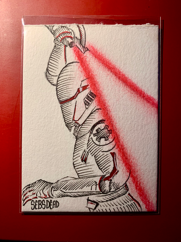 Original Aceo Jedi hand drawn artist trading card aceo art card