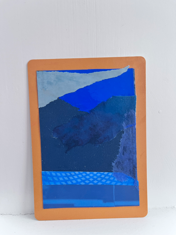 Blue aceo art card