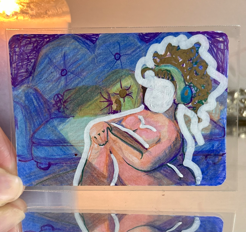 Holding it together. aceo art card
