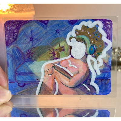 Holding it together. aceo art card thumbnail 1